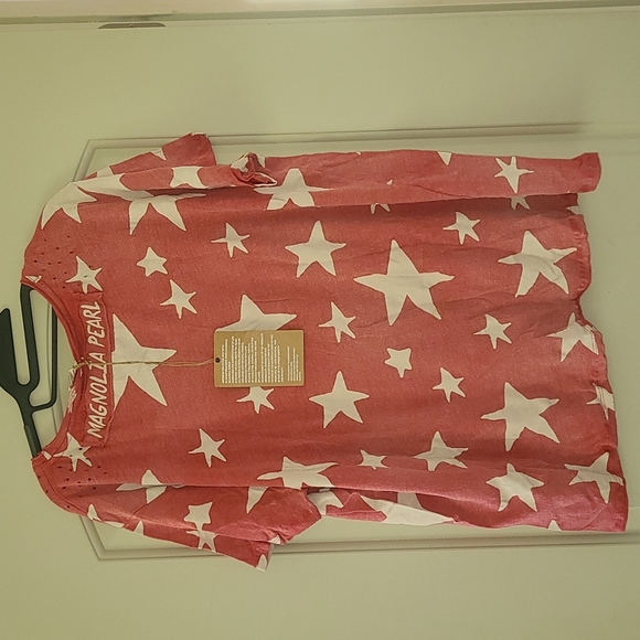 New Magnolia Pearl Rothko Star Tee Top 944 red pink t-shirt Rockstar galaxy MP - Picture 16 of 17